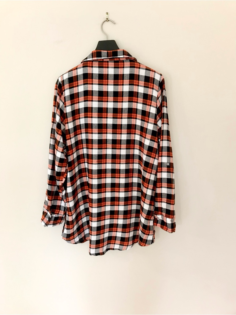 NWOT San Francisco Giants Black/Orange Breakout Flannel Long Sleeve Nightshirt - Picture 7 of 8